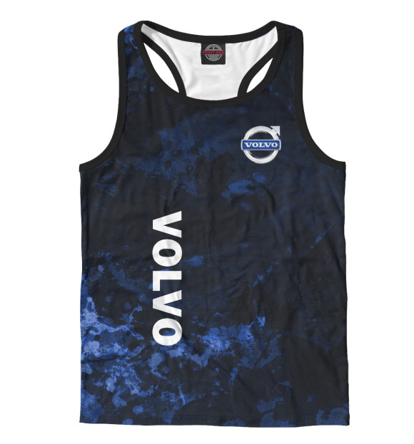 Мужская майка-борцовка с изображением VOLVO, ВОЛЬВО цвета Белый