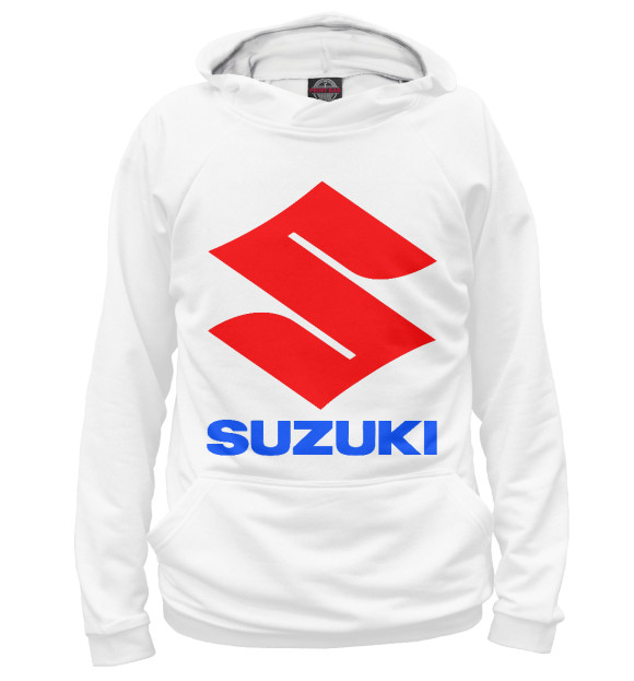 Женское худи с изображением Suzuki цвета Белый