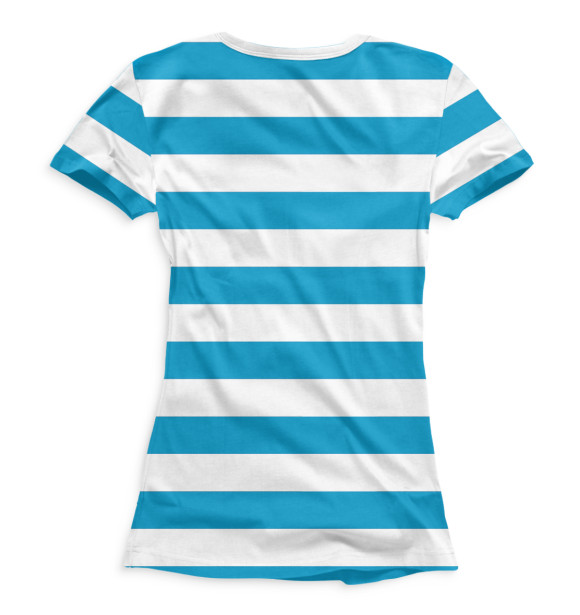 Женская футболка с изображением Тельняшка цвета Белый