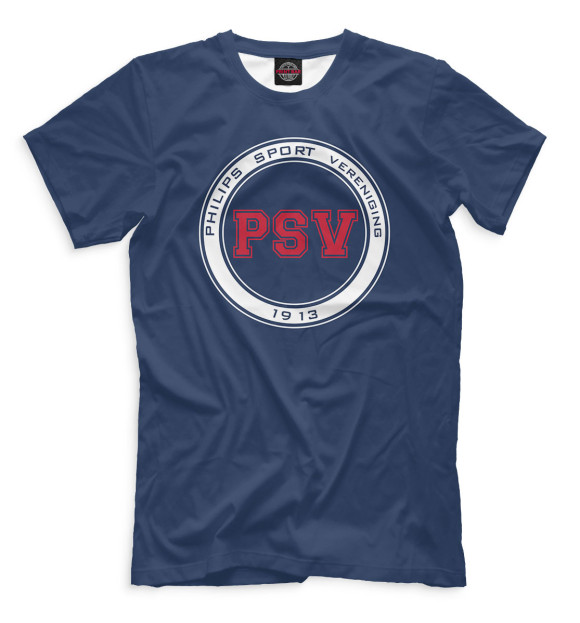 Мужская футболка с изображением PSV цвета Темно-зеленый