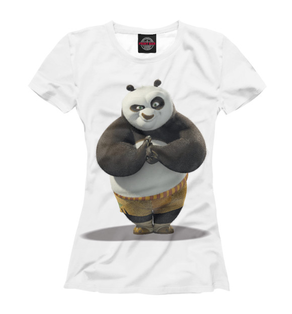 Женская футболка с изображением Panda цвета Белый