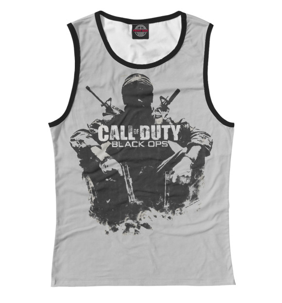 Женская майка с изображением Call of Duty: Black Ops цвета Белый