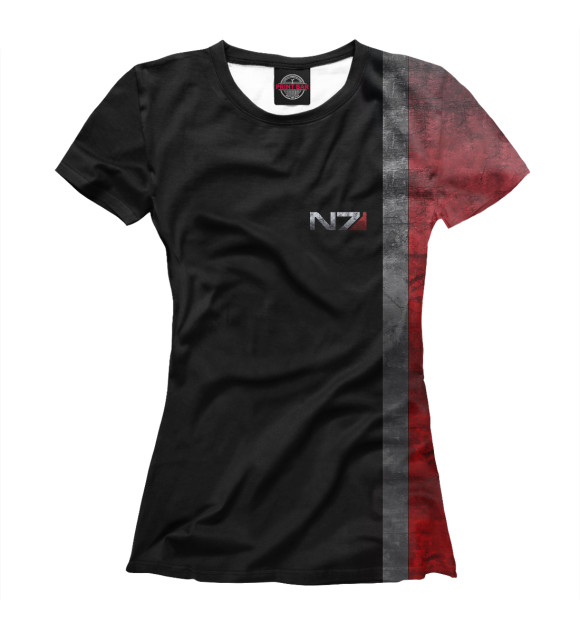 Женская футболка с изображением N7 цвета Белый