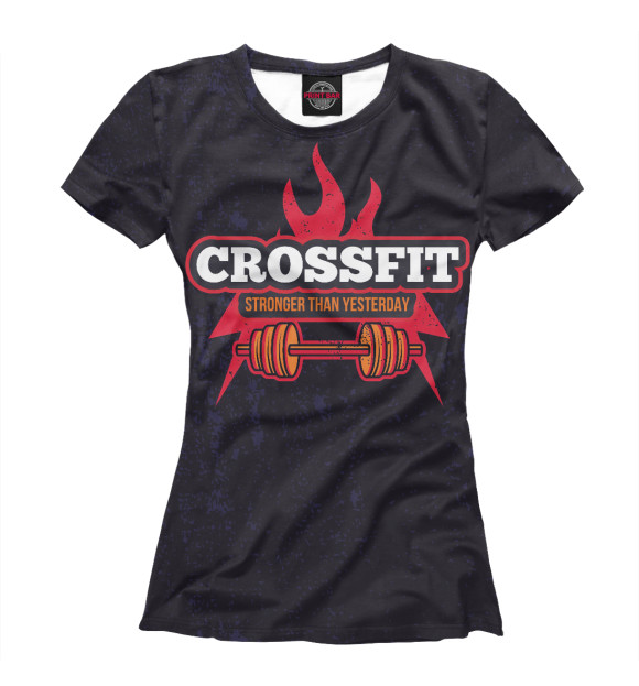Женская футболка с изображением Crossfit цвета Белый