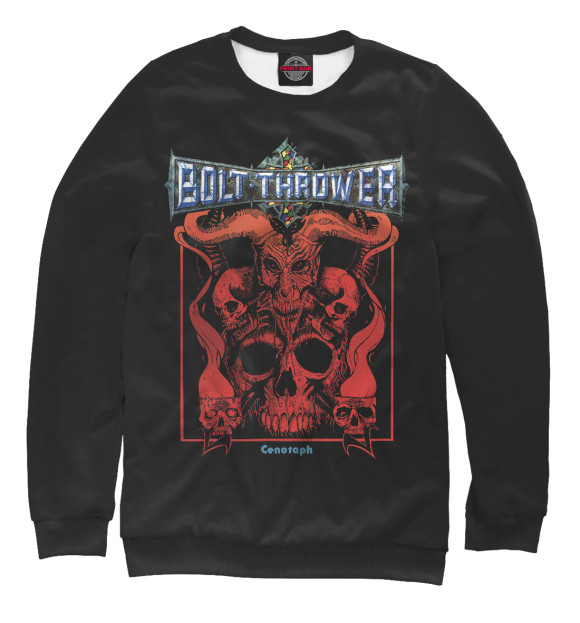 Свитшот для девочек с изображением Bolt Thrower: Cenotaph - Spearhead цвета Белый