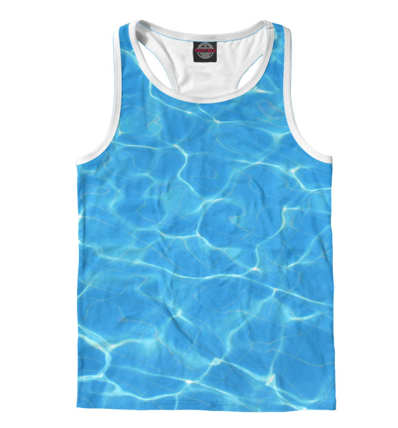 Мужская майка-борцовка с изображением Море цвета Белый