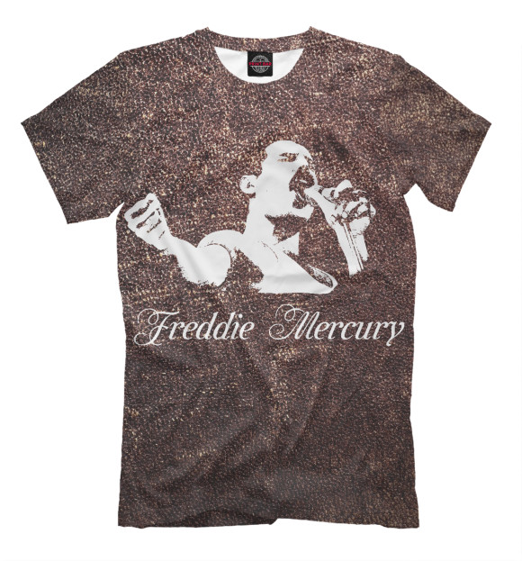 Футболка для мальчиков с изображением Freddie Mercury цвета Серый
