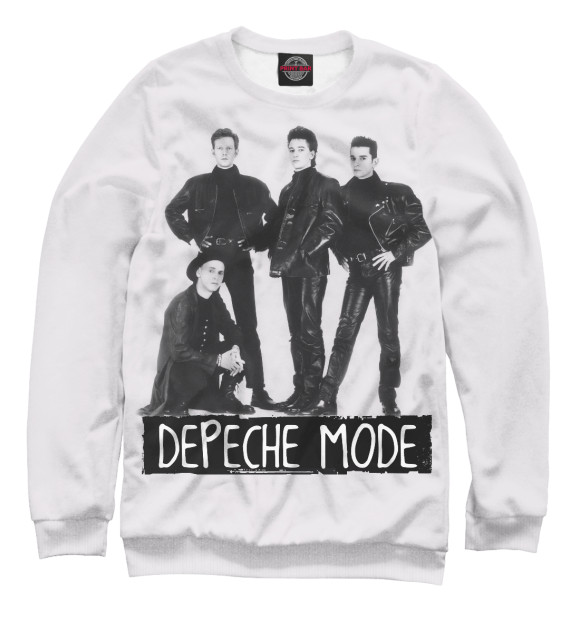 Мужской свитшот с изображением Depeche Mode цвета Белый