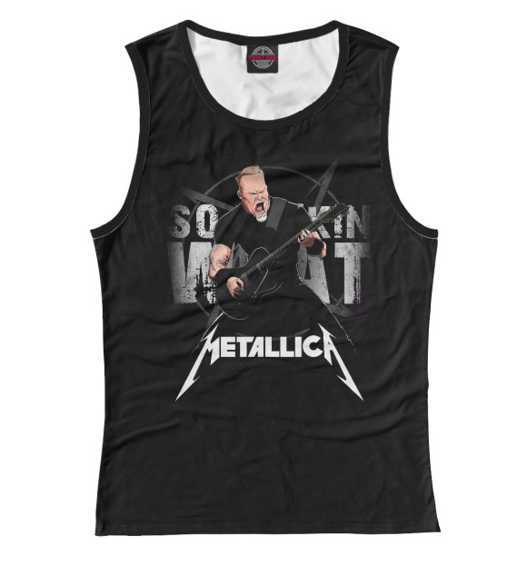 Майка для девочки с изображением Metallica цвета Белый