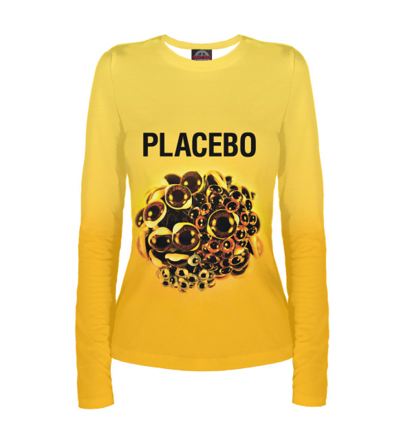 Женский лонгслив с изображением Placebo цвета Белый