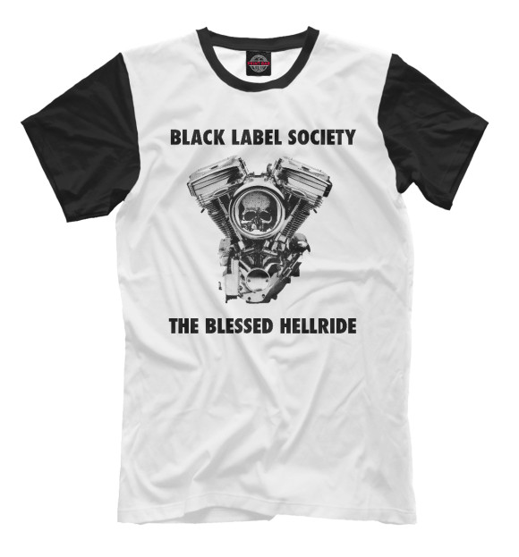 Мужская футболка с изображением Zakk Wylde BLS blessed hellride цвета Молочно-белый
