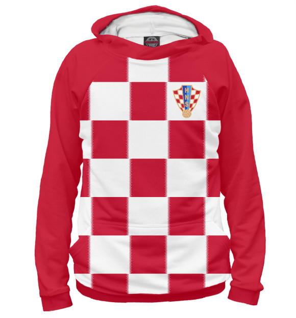 Худи для девочки с изображением Хорватия цвета Белый