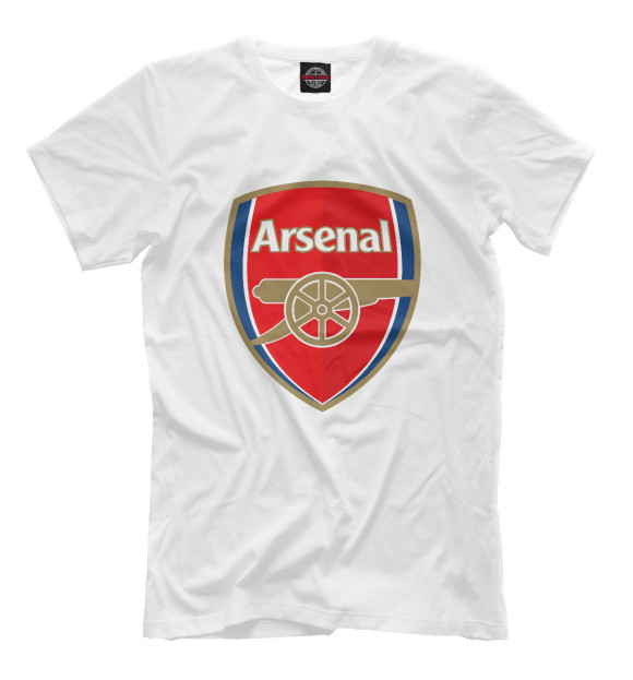 Мужская футболка с изображением FC Arsenal Logo цвета Молочно-белый