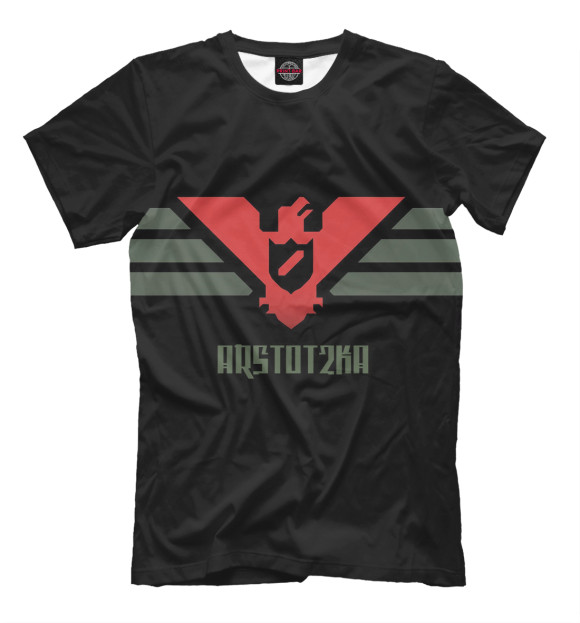 Мужская футболка с изображением Glory of Arstotzka цвета Черный