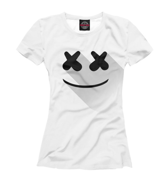 Футболка для девочек с изображением Marshmello цвета Белый