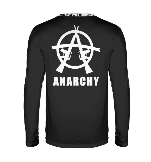 Мужской лонгслив с изображением Анархия — мать порядка цвета Белый