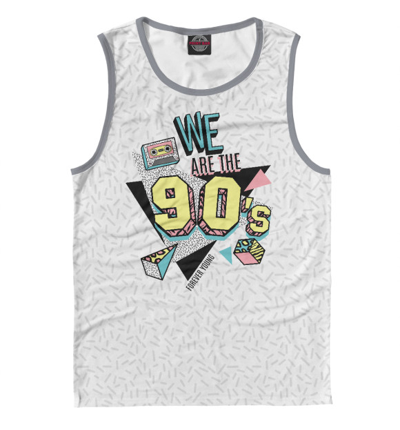 Мужская майка с изображением Forever Young цвета Белый