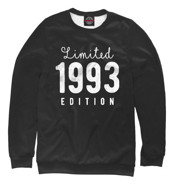 Мужской свитшот с изображением 1993 - Limited Edition цвета Белый