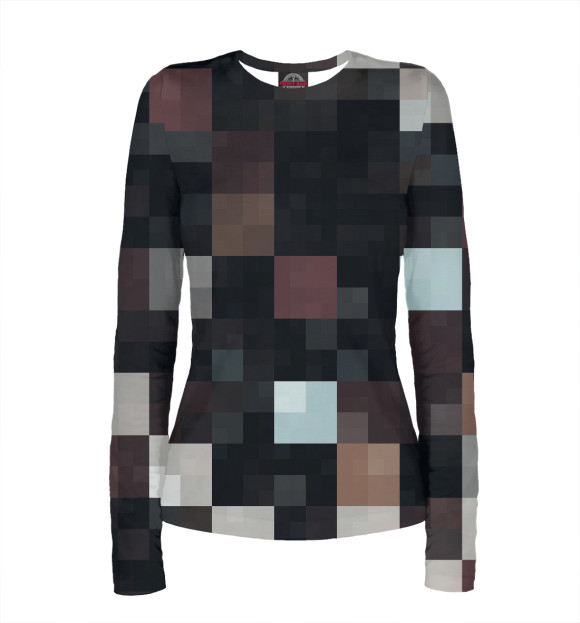 Женский лонгслив с изображением Психометрический килоквадрат цвета Белый