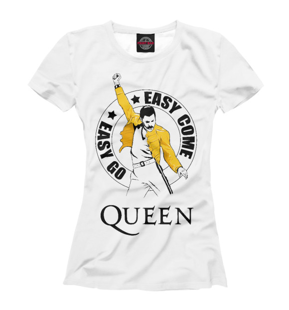 Женская футболка с изображением Queen цвета Белый