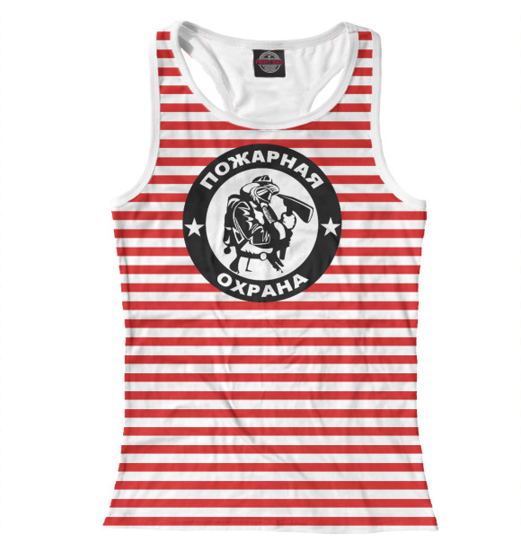 Женская майка-борцовка с изображением Пожарная охрана цвета Белый