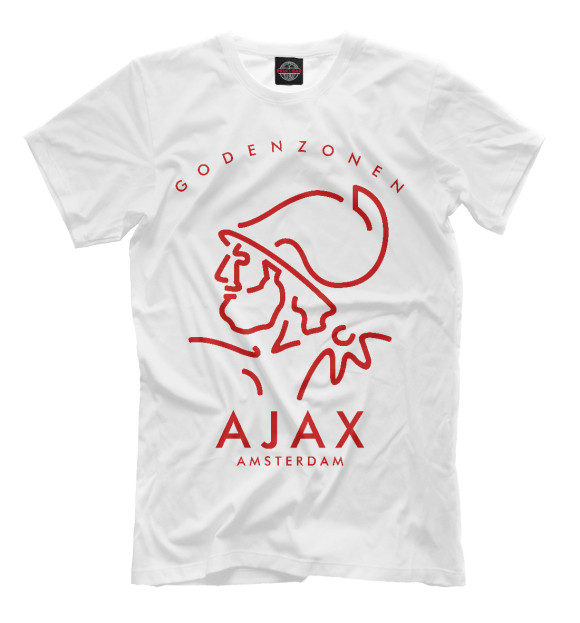 Мужская футболка с изображением Аякс Амстердам цвета Белый