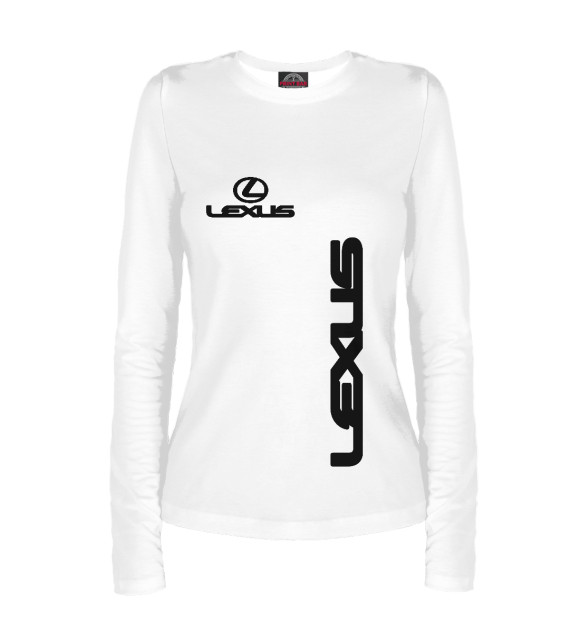 Женский лонгслив с изображением Lexus цвета Белый
