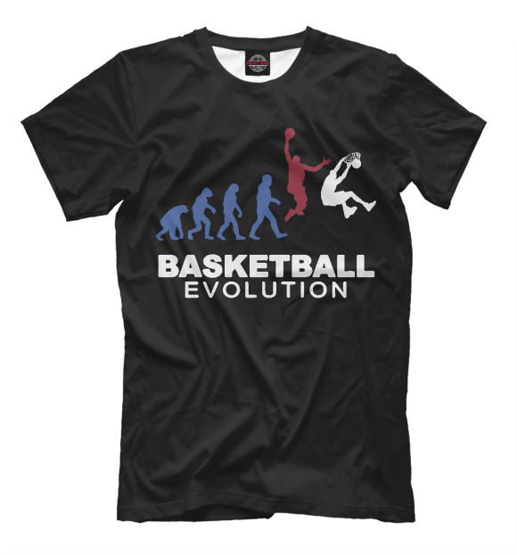Футболка для мальчиков с изображением Эволюция баскетбола цвета Черный