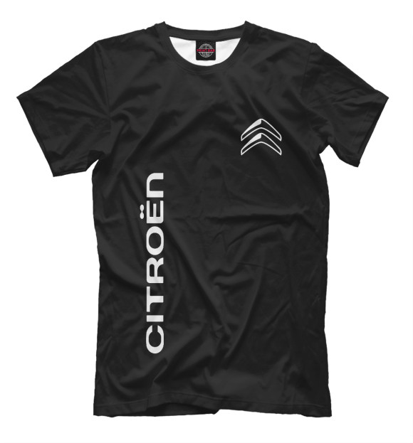 Мужская футболка с изображением Citroen цвета Белый