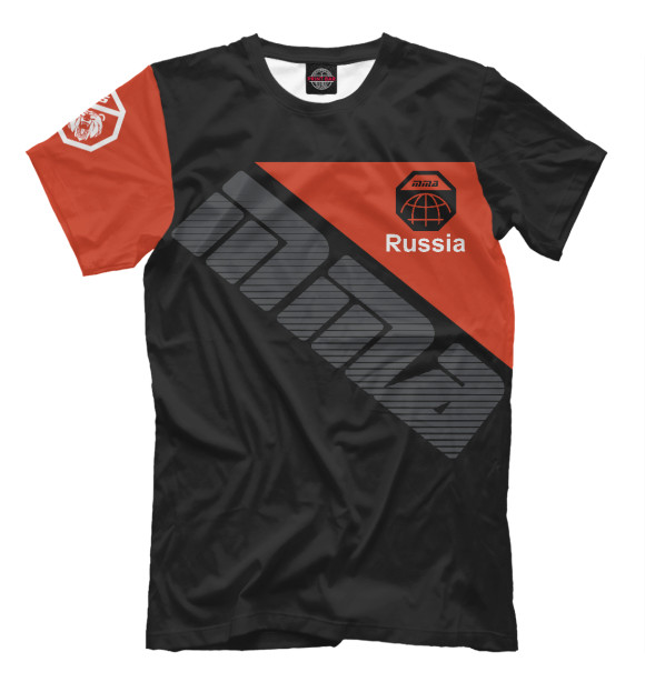 Мужская футболка с изображением ММА Россия цвета Р‘РµР»С‹Р№