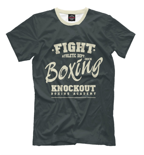 Мужская футболка с изображением Boxing academy цвета Р‘РµР»С‹Р№