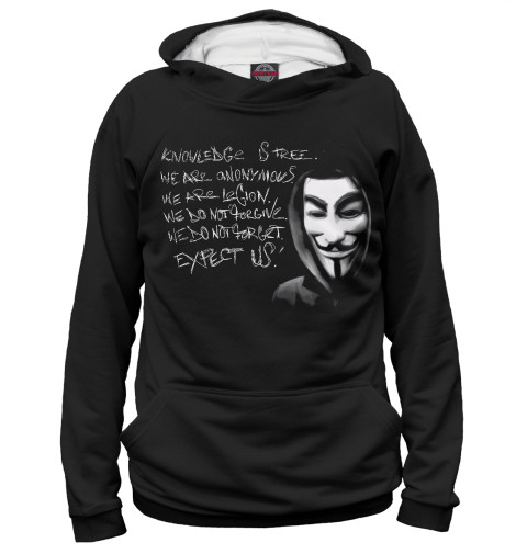 

Худи Print Bar, Белый, Anonymous - One