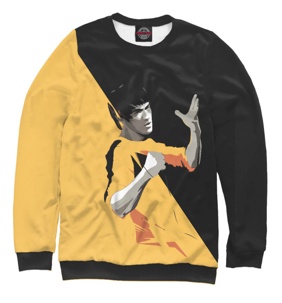 Мужской свитшот с изображением Bruce Lee (YB) цвета Белый
