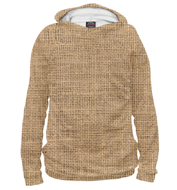 Женское худи с изображением Мешковина цвета Белый