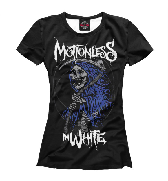 Женская футболка с изображением Motionless In White цвета Белый