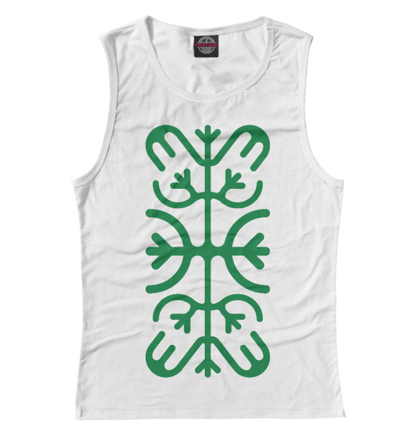 Майка для девочки с изображением Ингушский орнамент цвета Белый