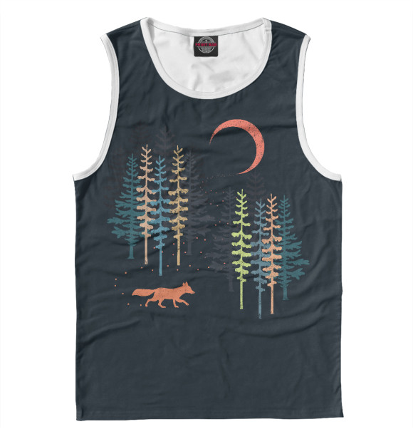 Майка для мальчика с изображением Moon Forest цвета Белый