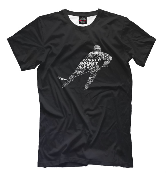 Футболка для мальчиков с изображением Typographic Ice Hockey Lang цвета Белый