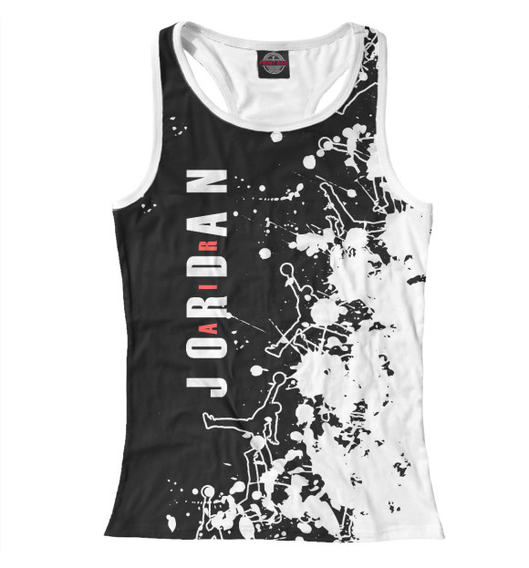 Женская майка-борцовка с изображением Майкл Джордан цвета Белый