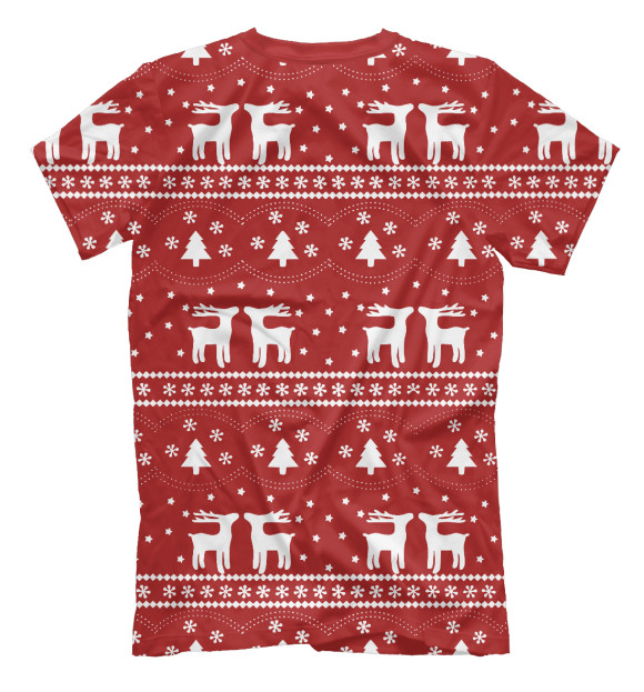 Футболка для мальчиков с изображением Новогодний свитер цвета Белый