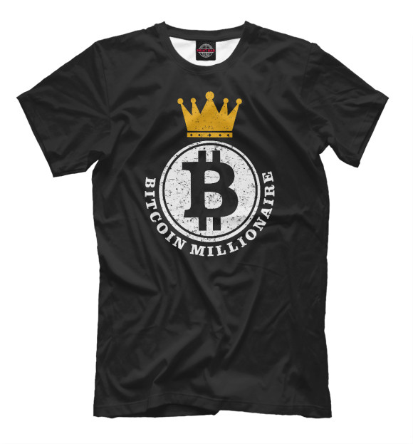 Футболка для мальчиков с изображением Bitcoin цвета Белый
