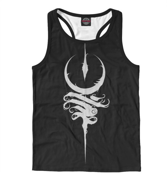 Мужская майка-борцовка с изображением Demon цвета Белый