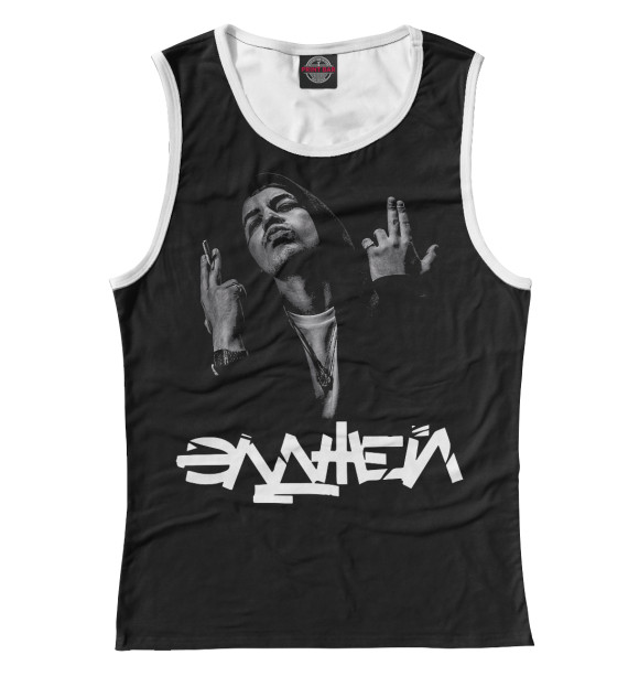 Майка для девочки с изображением Элджей цвета Белый