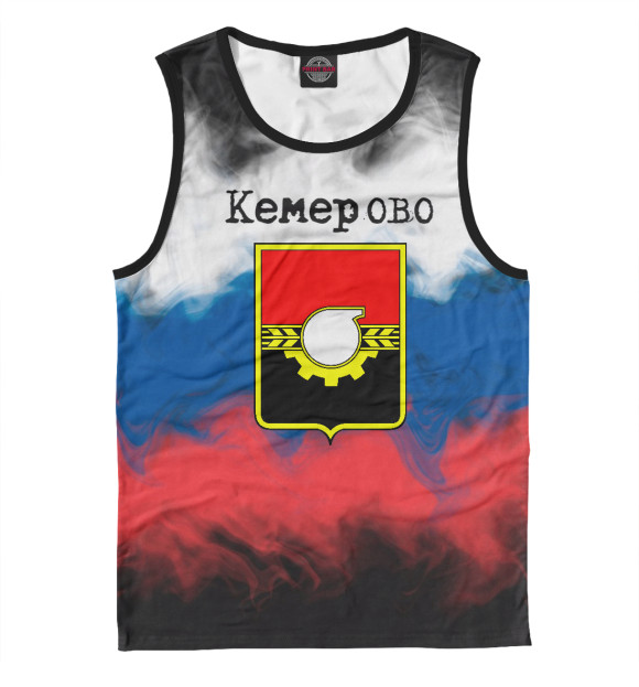 Мужская майка с изображением Кемерово цвета Белый