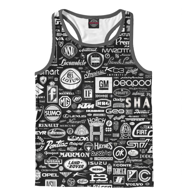 Мужская майка-борцовка с изображением Бренды цвета Белый