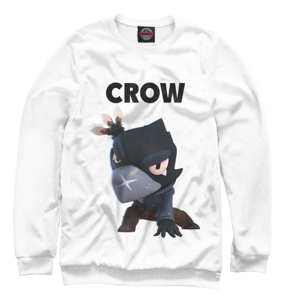 Женский свитшот с изображением Brawl Stars Crow цвета Белый