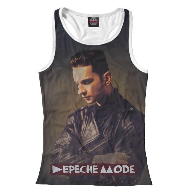 Женская майка-борцовка с изображением Depeche Mode цвета Белый