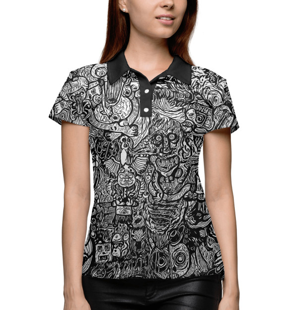 Женское поло с изображением Anger цвета Белый