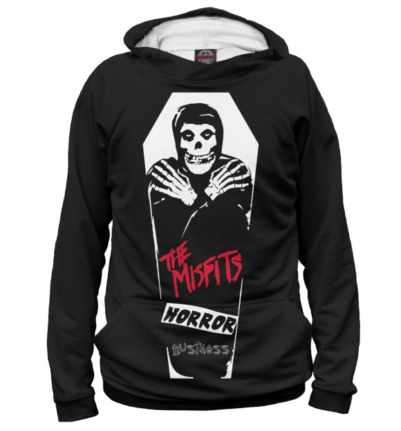 Женское худи с изображением The Misfits цвета Белый