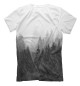 Мужская футболка Волк над лесом - Эдуард